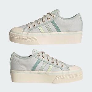 Adidas Parley ID Nizza Women's Platform Sneakers Baby Blue Sz 11 New Condition!